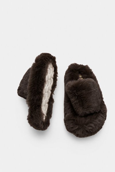Capone Outfitters Nyssa Peluş Tüylü Kadın Ev Terliği
