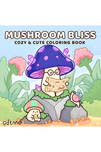 Choice MULTI MUSHROOM BLISS Bold-easy Patterns Coloring Book for Adults Cute ...
