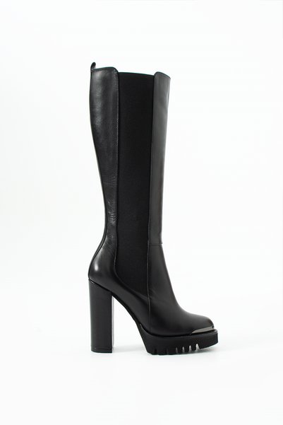 FOLLİNİ Women's Genuine Leather Boots Black