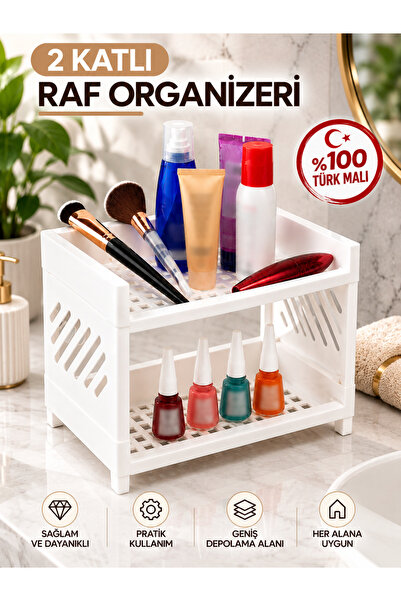Mode Cool 2 Katlı Çok Amaçlı Düzenleyici Organizer Raf – Mutfak Banyo Makyaj ...