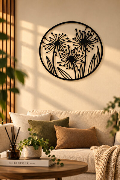 VENON KARAHİNDİBA Çiçek Metal Tablo Dekoratif Ev Tablo Ressam Tablosu Modern ...