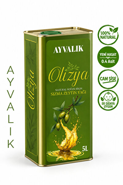 Olizya Naturel Sızma Zeytinyağı 5 Lt - Bebekler ve Anneler İçin Özel Üretim | Ek Gıda Uyumlu