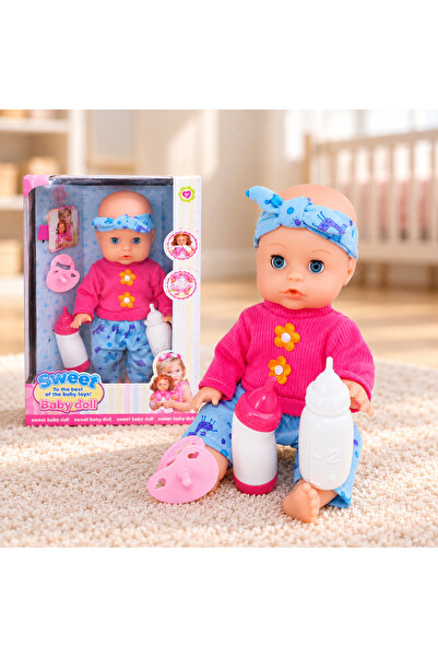 Salamandra Kids Păpușă bebeluș interactiv cu sunete, accesorii și funcții rea...