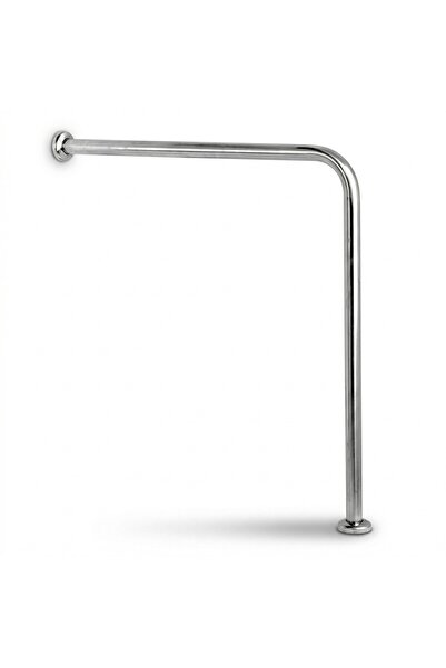 AQUA BAGNO Basic Engelli Tutunma Barı 75x75 cm Paslanmaz Çelik Zemin Destekli Banyo Barı