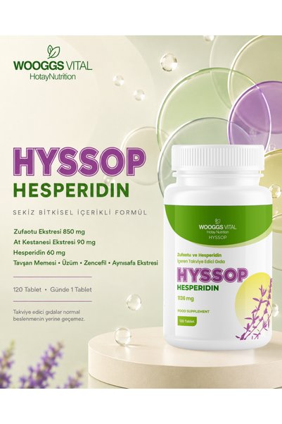 Hotay Nutrition Wooggs Vital Food Supplement with Hyssop Zufaotu and Hesperidin 120 Tablets