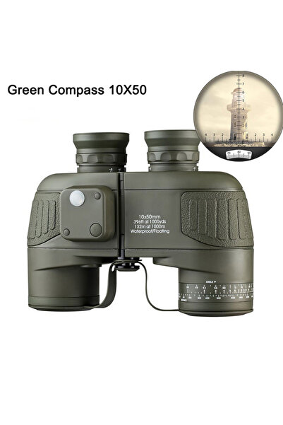 Choice Green10X50Compass Marine Binoculars 10x50 with Rangefinder Compass for...