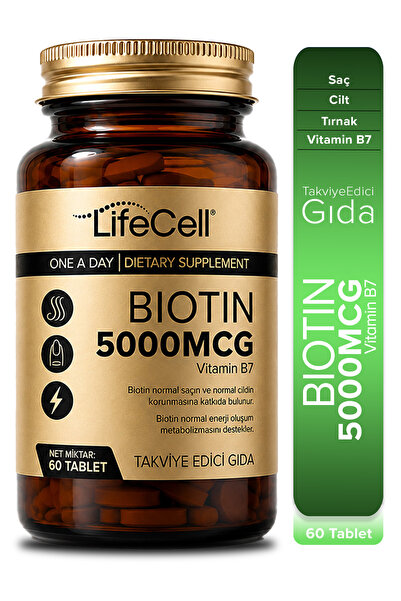 Biotin 5000 Mcg - Saç Ve Tırnak Vitamini Gıda Takviyesi