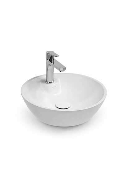 İsvea Sistema Y Tezgah Üstü Çanak Lavabo 45 cm, Batarya Delikli Beyaz | 10SY6...