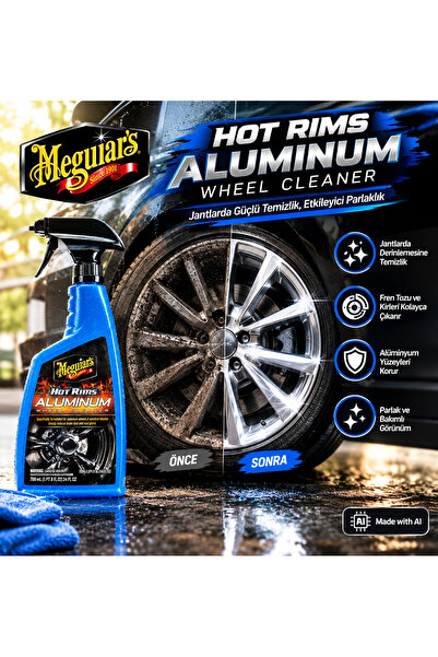 Meguiars Hot Rıms Alumınum Wheel Cleaner & Alüminyum ve Alışım Jant Temizleyi...