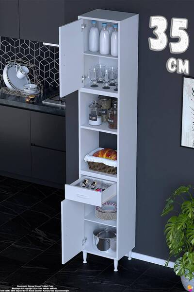 Eliusta Bengi 35 cm Organizer Mutfak Dolabı - Kahve Makinası Mutfak Robotu St...