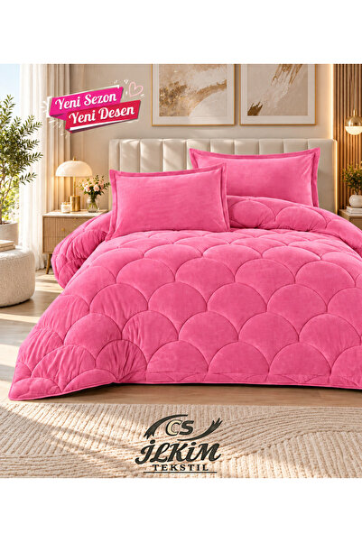 İlkim Tekstil "HEDİYELİ" ÇİFT KİŞİLİK ÇİFT TARAFLI 195x215 LÜX WELSOFT YORGAN...