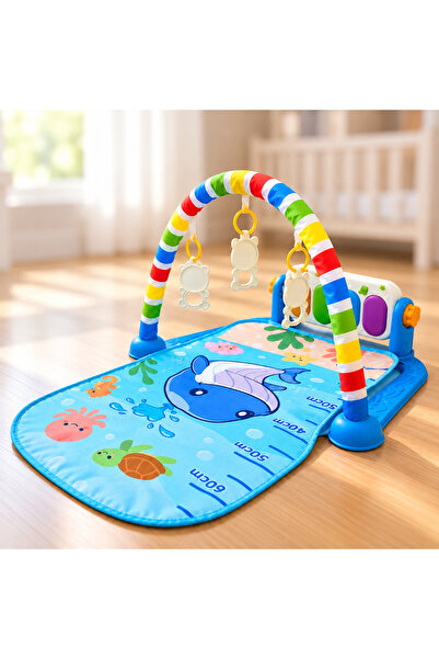 Salamandra Kids Saltea de joacă și centru de activități bebeluși cu pian și j...