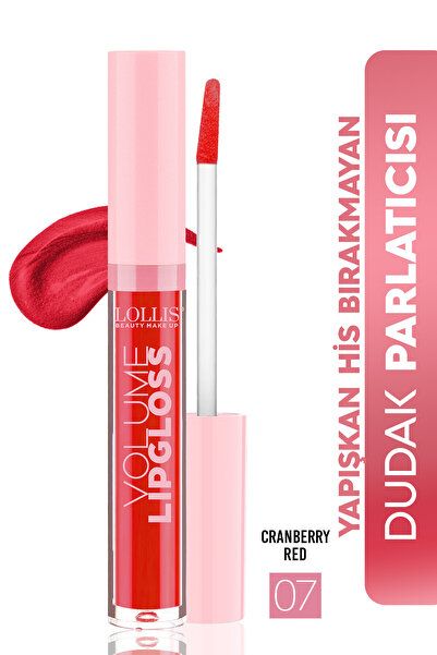 Lollis Volume Lipgloss 07 Cranberry Red / Dudak Parlatıcı 07 Cranberry Red