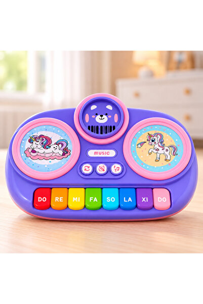 Salamandra Kids Pian muzical interactiv pentru copii cu lumini și sunete, juc...