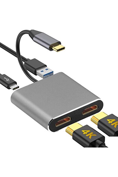 Choice محطة إرساء USB-C جديدة بمنفذين HDMI بدقة 4K وشحن سريع PD ومنفذ USB 3.0...