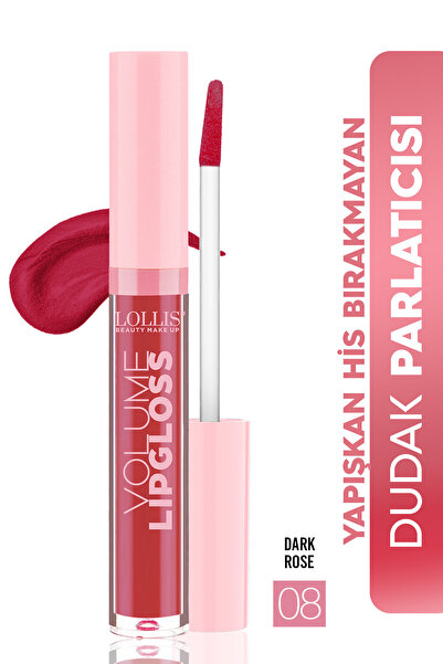 Lollis Volume Lipgloss 08 Dark Rose / Dudak Parlatıcı 08 Dark Rose