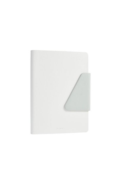 Deli Office Notebook A5 96 pages Dictando leather cover and flap NUSIGN white