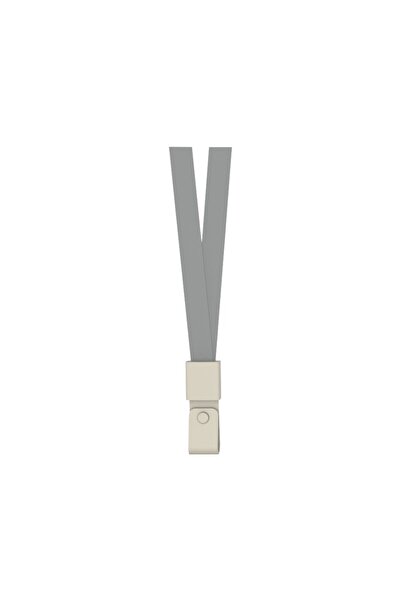 Deli Grey Textile Lanyard with PVC Clip 450x15mm 12 Pcs/Set Deli