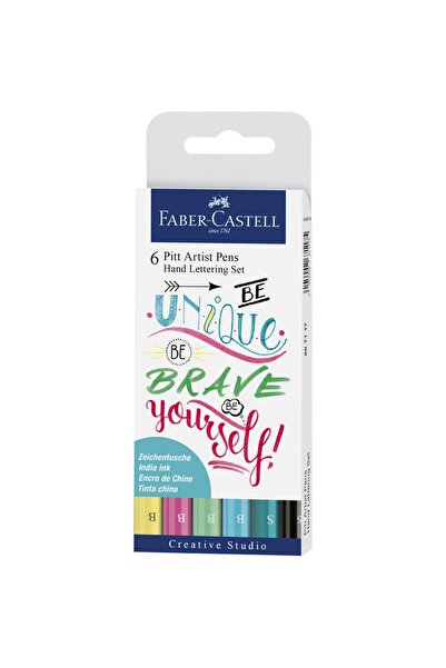 Faber Castell Σετ στυλό καλλιγραφίας Pitt Artist 6 τεμαχίων Pastel Faber-Castell