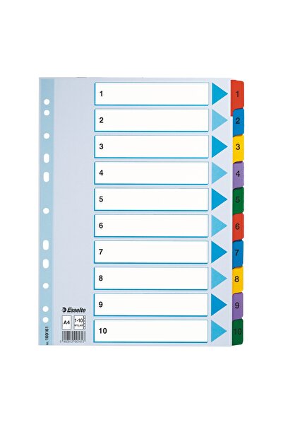 Esselte Separatoare pentru fișe index 1-10 din Mylar