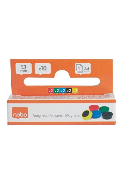 Nobo Μαγνήτες Λευκού Πίνακα 13mm 10 ΤΕΜ.