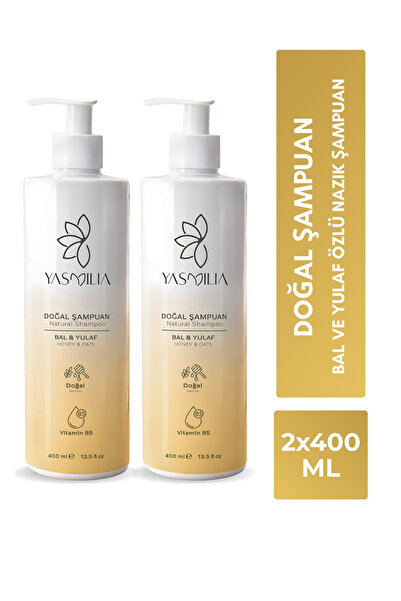 Doğal Premium Şampuan 400 ml 2li Set – Bal & Yulaf | Vitamin B5