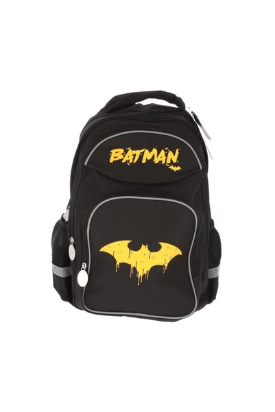 PIGNA Rucsac pentru gimnaziu Batman negru cu 3 fermoare