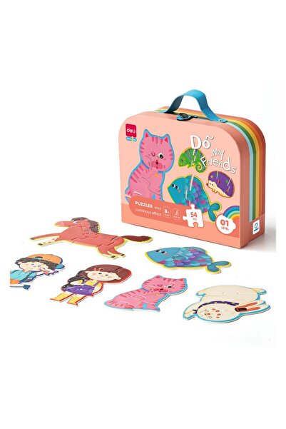 Deli Puzzle Pungă Cadou 54 Piese Fosforescent Prieteni 3+