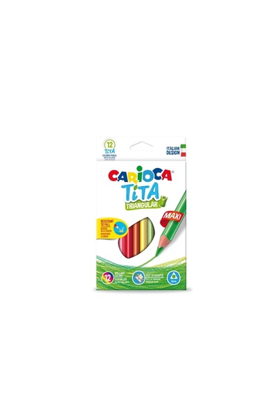 carioca Tita Maxi triangular colored pencils 12/set
