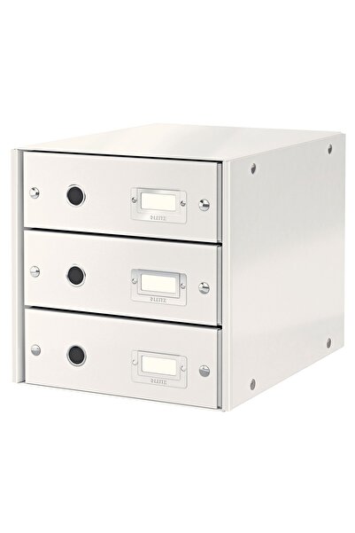 Leitz 3 Drawer White Cabinet Click&Store