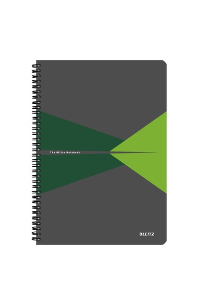 Leitz Spiral Office Notebook A4 Ruled Green PP Cover Office