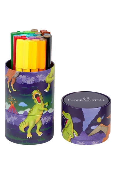 Faber Castell Set de pixuri, 20 de culori, capac conectabil, culori care acoperă, cerneală lavabilă