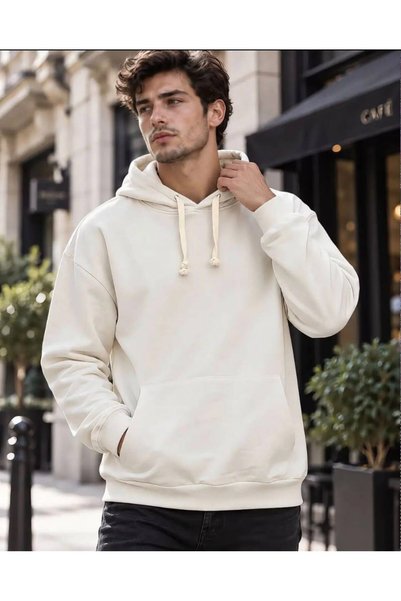 minella moda Hooded Sweatshirt Ecru