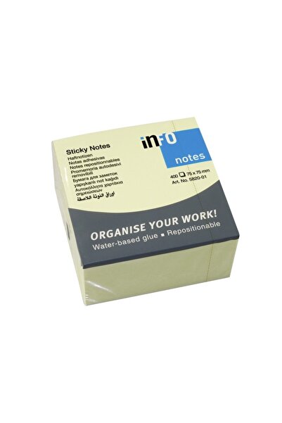 global notes ADHESIVE NOTES 75*75MM YELLOW PAL 400 SHEETS INFO NOTES