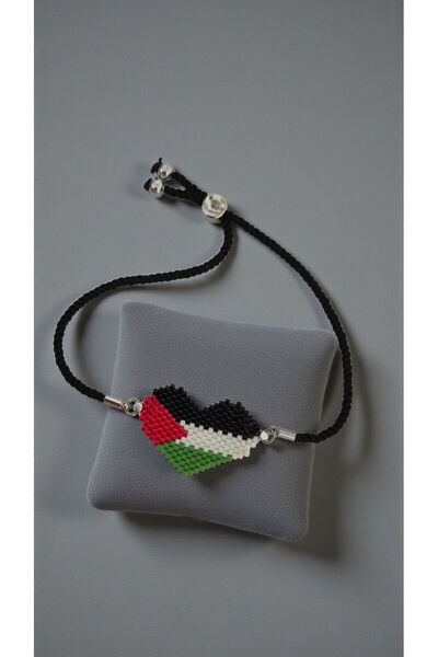SEARD Miyuki Beads Handmade Palestine Flag Adjustable Bracelet