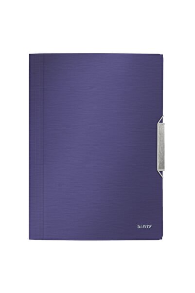 Leitz Dosar din plastic cu elastic, stil satinat albastru-violet