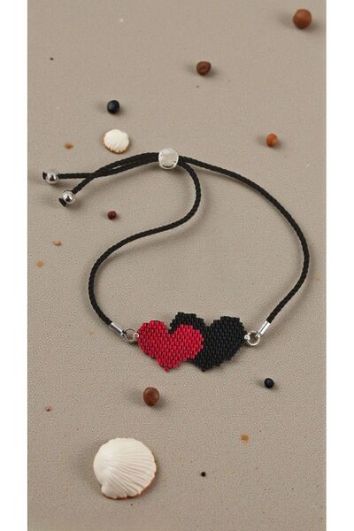 SEARD Miyuki Beads Handmade Heart Adjustable Bracelet 2
