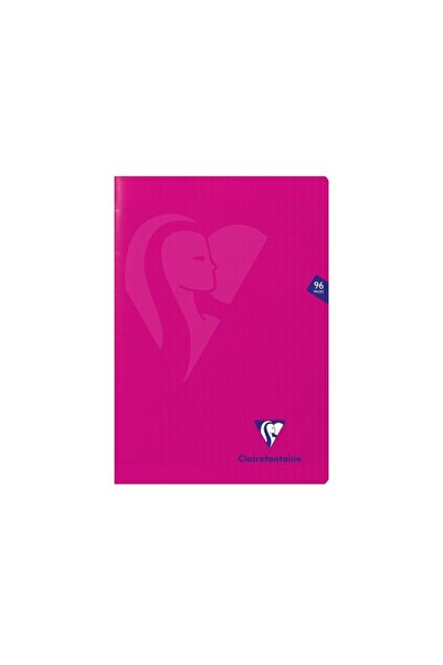 Clairefontaine Caiet A4, capsat, 48 de file, copertă PP, liniat francez, roz