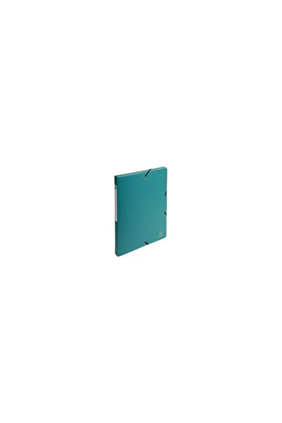 Exacompta Dosar din plastic cu elastic și lățime extinsă de 2,5 cm, verde