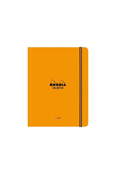 Rhodia Caiet nedatat A5+, 16 x 21 cm, 60 de pagini, Unlimited, portocaliu, pe...