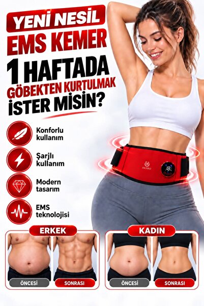 SPRİNGMAX Yeni Nesil göbek eriten Premium Uzaktan Kumandalı Zayıflamak Ems Ke...