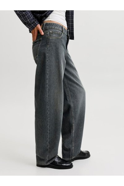 Jack & Jones Kadın Barrel Fit Orta Bel Jean - Fuji