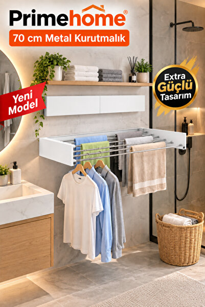 primehome Duvara Monte Katlanabilir Çamaşır ve Havlu Kurutmalık Alüminyum Ask...