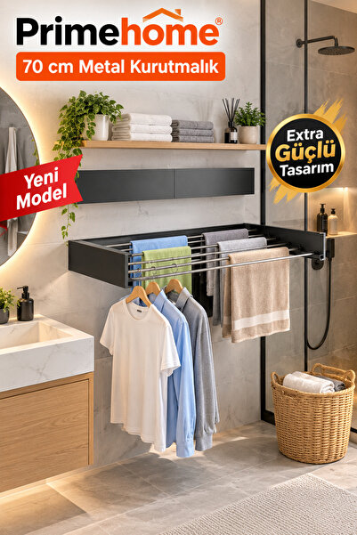 primehome Duvara Monte Katlanabilir Çamaşır ve Havlu Kurutmalık - Alüminyum A...