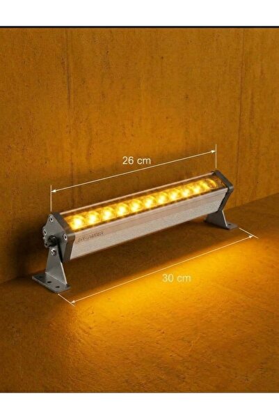 naresled dünyanın ışığı burada 9w 30cm Amber Renk Led Wallwasher Dış Cepe Duv...