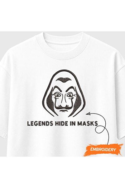 KEYFHOME La Casa De Papel maska Money Heist vezena majica unisex 100% pamuk