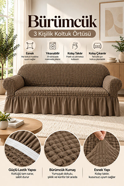 elgeyar Bürümcük غطاء أريكة سرير غطاء أريكة 3pcs Bürümcük 3pcs