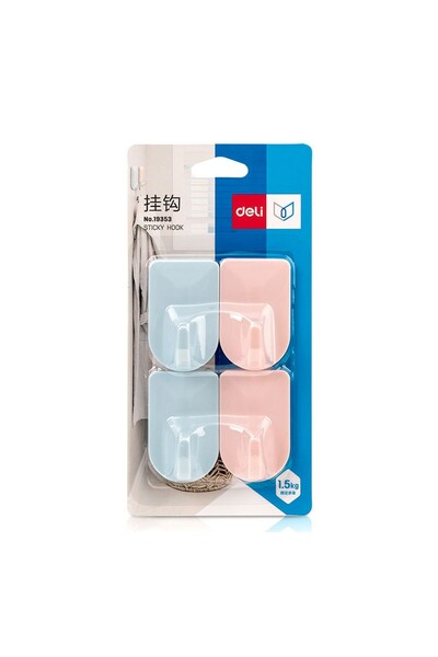 Deli Adhesive hook 1.5kg set 4 pieces color