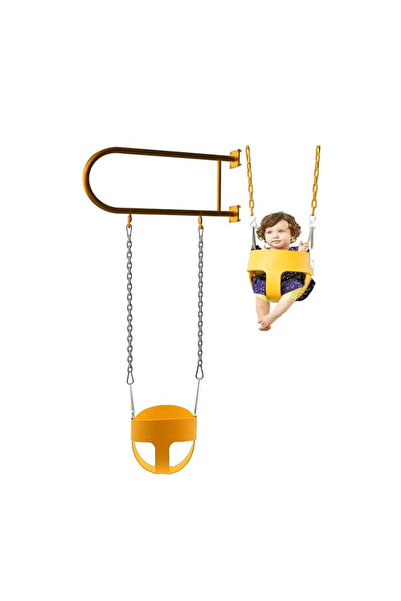 ALBADER Baby Swings Wall, Swing Wall Iron with Baby Swing Seat & Chains For O...