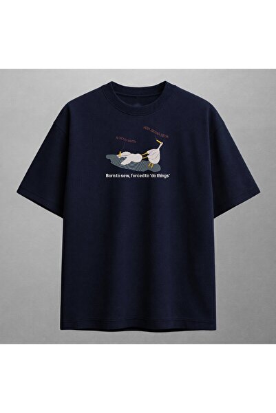 KEYFHOME Tricou unisex Goose Kaz Minimal cu broderie 100% bumbac